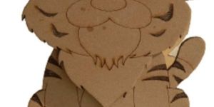 Tiger Shape Laser Cut Pen Stand