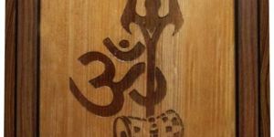 Wooden Lord Shiva Trishul Wall Frame