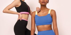 Strap-Up Statement Sports Bra Blue