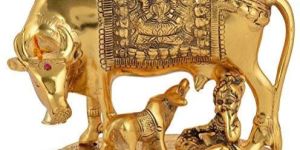 Metal Cow Calf Statue