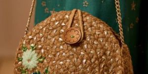 Braided Jute Sling Bag