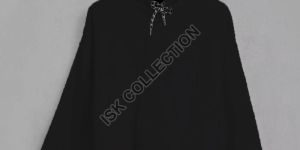 Plain Black Crop Hoodie