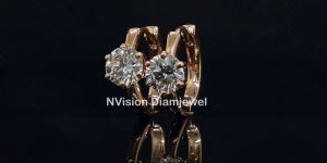 Sparkly Natural Diamond Solitaire Studs Bali