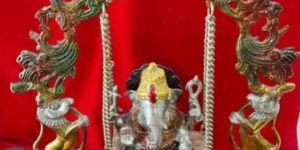 Brass Swing Ganesha Statue