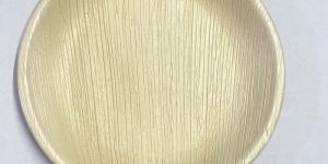 Palm Leaf Round Shallow Plate