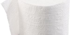 White Embossed Toilet Paper Roll