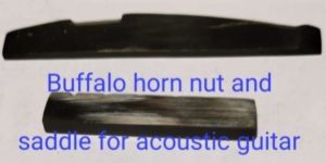 BUFFALO HORN NUT AND SADDLE FOR ACOUSTIC GUITAR