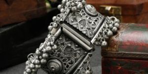 Alloy Silver Bangle Bracelet Metal