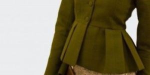 Women Cotton Peplum Jacket