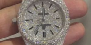 Mens Moissanite Diamond Watch