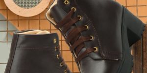 Girls High Heels Brown Boots
