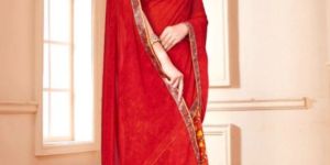 Georgette Half Digital Print Saree