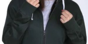 Ladies Cotton Zipper Hoodie