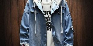 Mens Denim Hooded Jacket