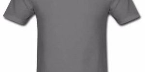 Mens Grey Round Neck T-Shirt