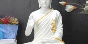 Blessing Buddha Home Decor Statue, Pink 2ft