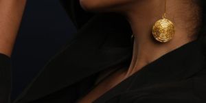 Chleon Brass Stud Earrings