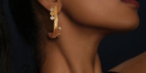 Muzieka Brass Stud Earrings