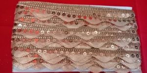 18 Meter Velvet with Sequence Pankha Lace