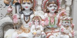 Shiv Parivar Marble Statue