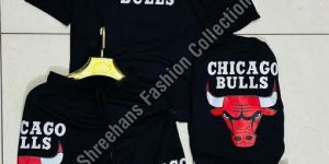 Black Bulls Printed Half Sleeves T-Shirt & Shorts