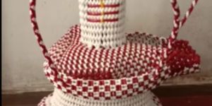 Shiva Lingam Bag in Plastic Wire