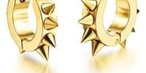 Mens Yellow Chimes Hoop Earrings