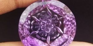 Handcarved Amethyst Fantasy Cut Gemstone