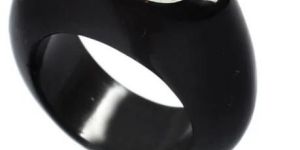 Natural Black Onyx Moonstone Gemstone Ring