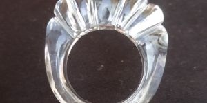 Natural Crystal Quartz Carving Ring