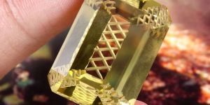 Natural Lemon Quartz Fantasy Cut Carving Gemstone