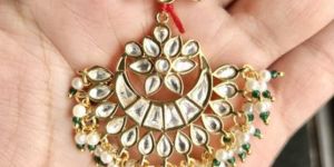 Party Wear Brass Kundan Earrings