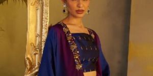 Ombre Kanjivaram Cape Co-ord Set