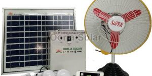 Solar Home Lighting System with Fan