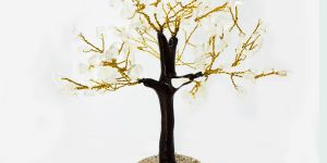 100 Beads Clear Quartz Tree