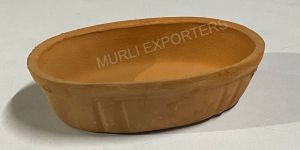 100 Ml Oval Shape Terracotta Bowl