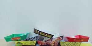 Multicolor Food Serving Paper Tray