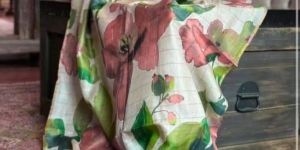 Free Hand Hand Painted Handloom Tussar Saree