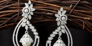 925 Sterling Silver Graceful Greenery Jhumki Earring