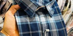 ARVIND INDIGO FUNNEL SHIRT