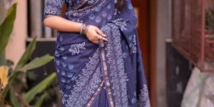 Handblock Printed Pure Chanderi Silk Saree