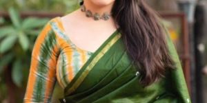 Pure Chanderi Cotton Block Printed Saree