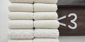 Less Than Three Dyeable Mirror Work Embroidery Kurta Fabric