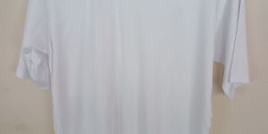 Mens White Plain T-Shirt