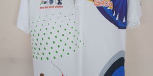 Mens Sports Polo Neck Printed T-Shirt