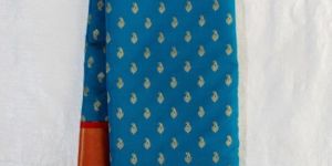 Blue Silk Butta Korvai Saree