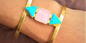 Golden Druzy Stone Bracelet