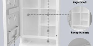 Royal Look White Bathroom Mirror Cabinet