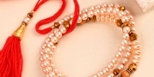 off White Pearl Beaded Rakhi