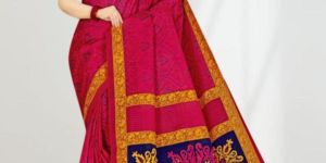 VIHA WOMEN'S PRINTED COTTON MULMUL SAREE